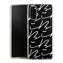 Silikon Glitter Case transparent-silber