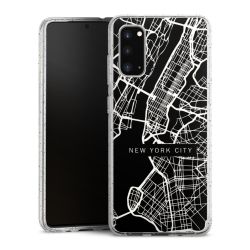 Silikon Glitter Case transparent-silber