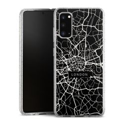 Silikon Glitter Case transparent-silber