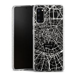 Silikon Glitter Case transparent-silber