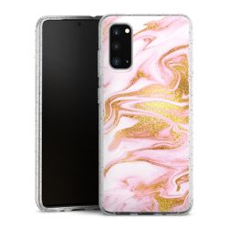 Silikon Glitter Case transparent-silber