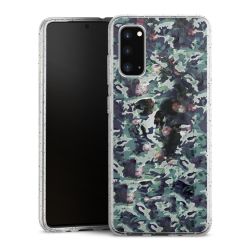 Silikon Glitter Case transparent-silber