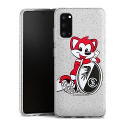 Silikon Glitter Case transparent-silber