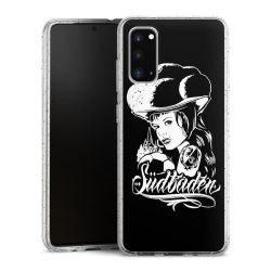 Silikon Glitter Case transparent-silber