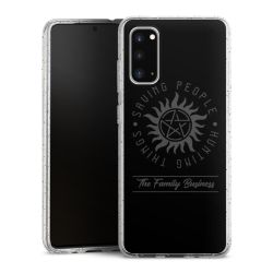 Silikon Glitter Case transparent-silber