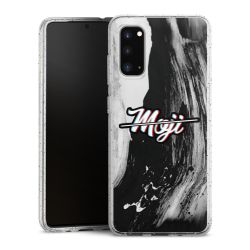 Silikon Glitter Case transparent-silber