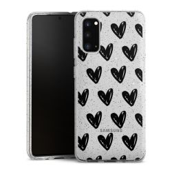 Silikon Glitter Case transparent-silber