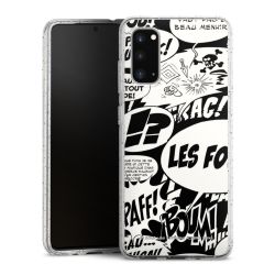 Silikon Glitter Case transparent-silber