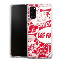 Silikon Glitter Case transparent-silber