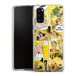 Silikon Glitter Case transparent-silber