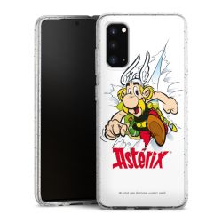 Silikon Glitter Case transparent-silber