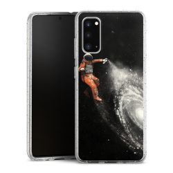 Silikon Glitter Case transparent-silber