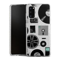 Silikon Glitter Case transparent-silber