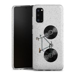 Silikon Glitter Case transparent-silber