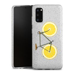 Silikon Glitter Case transparent-silber