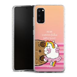 Silikon Glitter Case transparent-silber