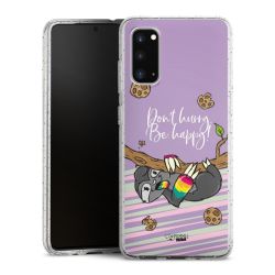 Silikon Glitter Case transparent-silber