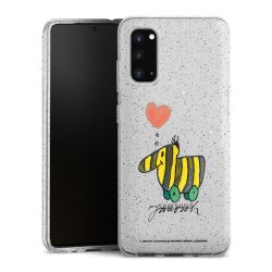 Silikon Glitter Case transparent-silber