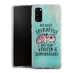 Silikon Glitter Case transparent-silber