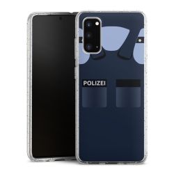 Silikon Glitter Case transparent-silber