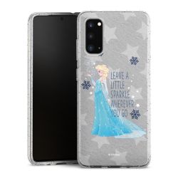 Silikon Glitter Case transparent-silber