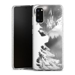 Silikon Glitter Case transparent-silber