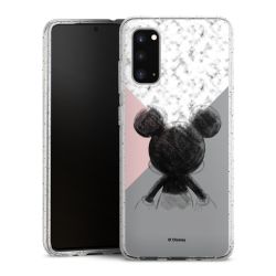 Silikon Glitter Case transparent-silber