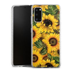 Silikon Glitter Case transparent-silber