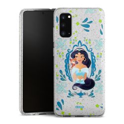 Silikon Glitter Case transparent-silber