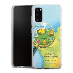 Silikon Glitter Case transparent-silber