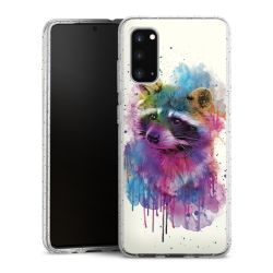 Silikon Glitter Case transparent-silber