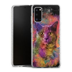 Silikon Glitter Case transparent-silber