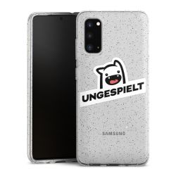 Silikon Glitter Case transparent-silber