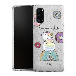 Silikon Glitter Case transparent-silber