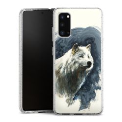 Silikon Glitter Case transparent-silber