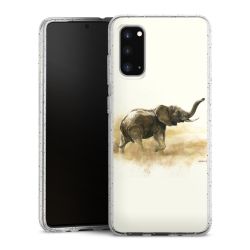 Silikon Glitter Case transparent-silber