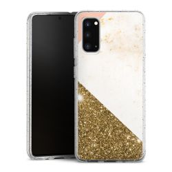 Silikon Glitter Case transparent-silber