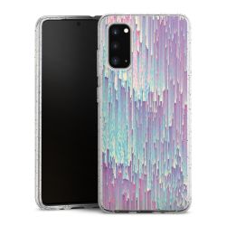 Silikon Glitter Case transparent-silber