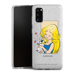 Silikon Glitter Case transparent-silber