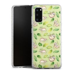 Silikon Glitter Case transparent-silber