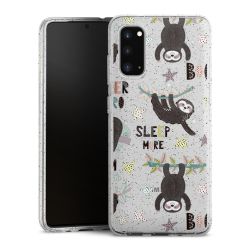 Silikon Glitter Case transparent-silber