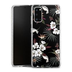 Silikon Glitter Case transparent-silber