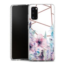 Silikon Glitter Case transparent-silber