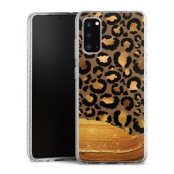 Silikon Glitter Case transparent-silber