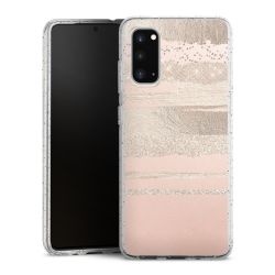 Silikon Glitter Case transparent-silber