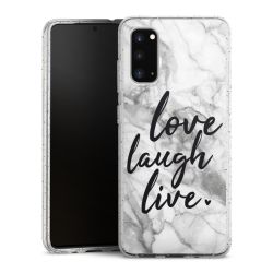 Silikon Glitter Case transparent-silber