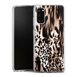 Silikon Glitter Case transparent-silber