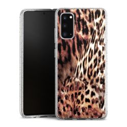 Silikon Glitter Case transparent-silber