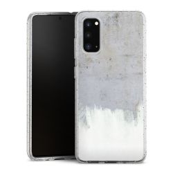 Silikon Glitter Case transparent-silber