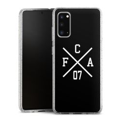 Silikon Glitter Case transparent-silber